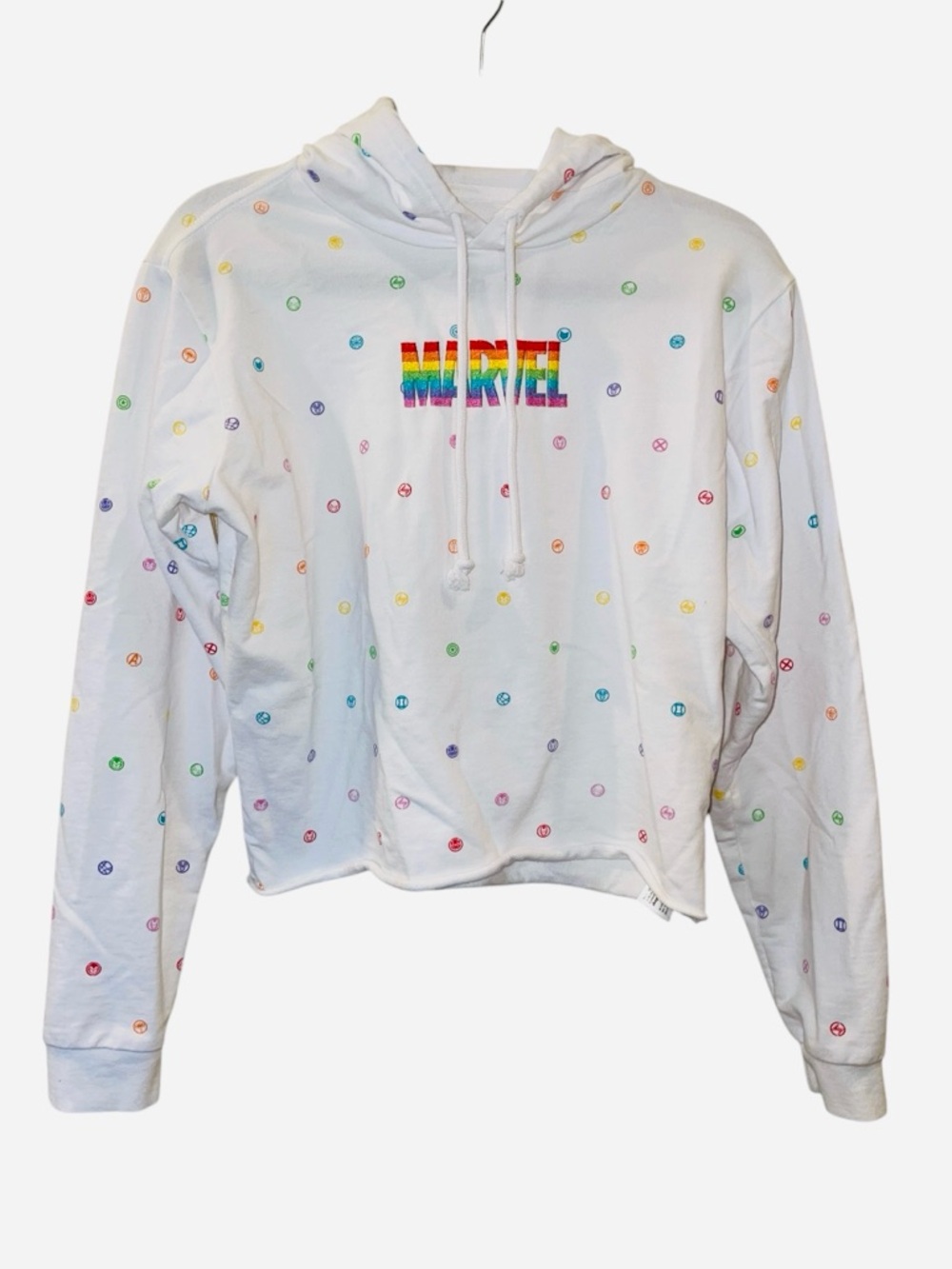 Disney Parks Women’s Marvel Avengers Rainbow Cropped Hoodie Size: Medium